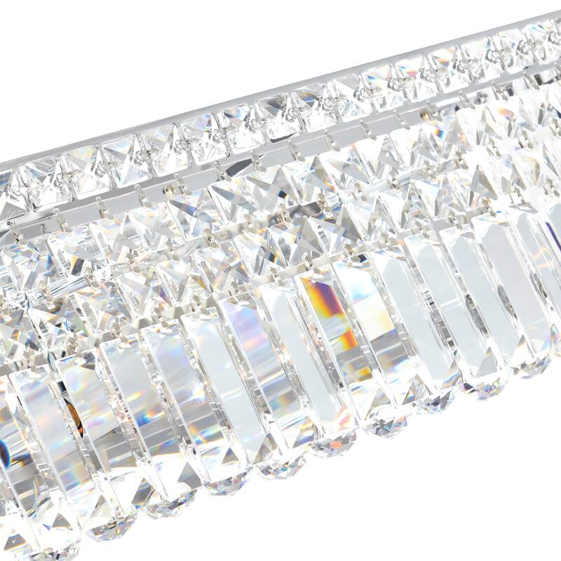 Colosseum 6 Light 26in Chrome Vanity Light with Crystals