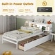 preview thumbnail 19 of 18, Costway Twin Size Bed Frame with LED Light & Power Outlet Bookcase