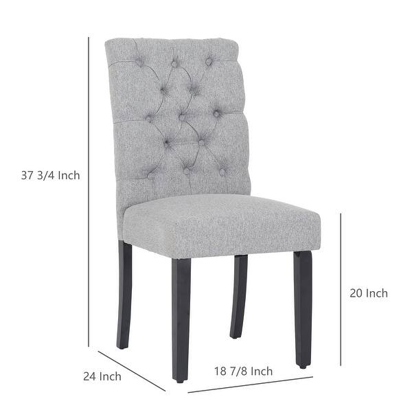 dimension image slide 4 of 5, Grandview Tufted Dining Chair (Set of 2)