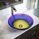 preview thumbnail 21 of 24, 619 Frosted Rainbow Sink, Chrome Faucet, Sink Ring, Pop-up Drain 731