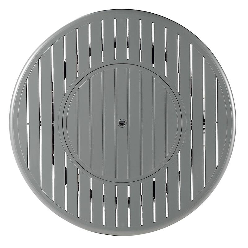 Aluminum Outdoor 44 in. Round Propane Fire Table, with Fire Beads, Lid and Fabric Cover, 57,000 BTUs in Antique Copper Finish
