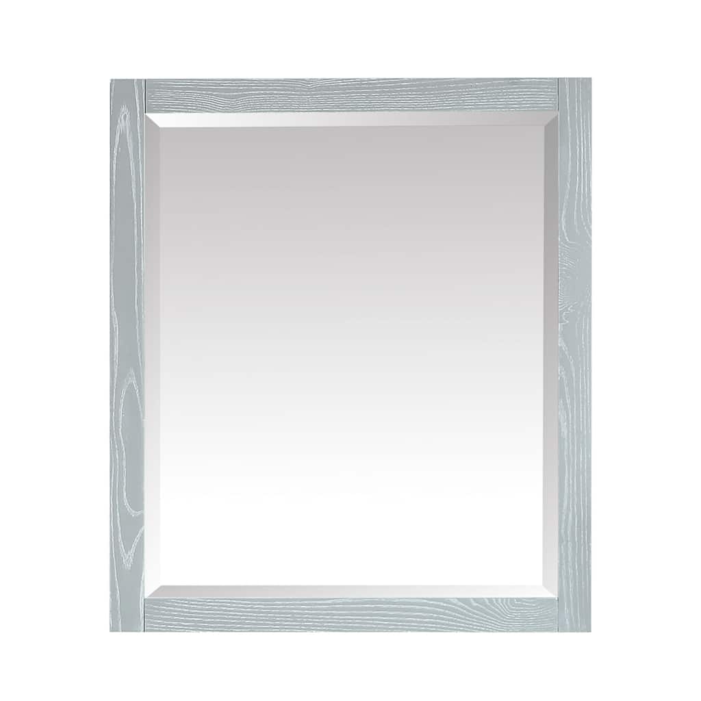 Azzuri Riley 32" x 28" Rectangular Framed Beveled Edge Mirror