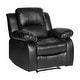 preview thumbnail 12 of 22, Fremont & Park Lucca Reclining Chair Black