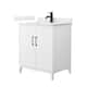 Option White / Giotto Quartz Top / Matte Black Hardware