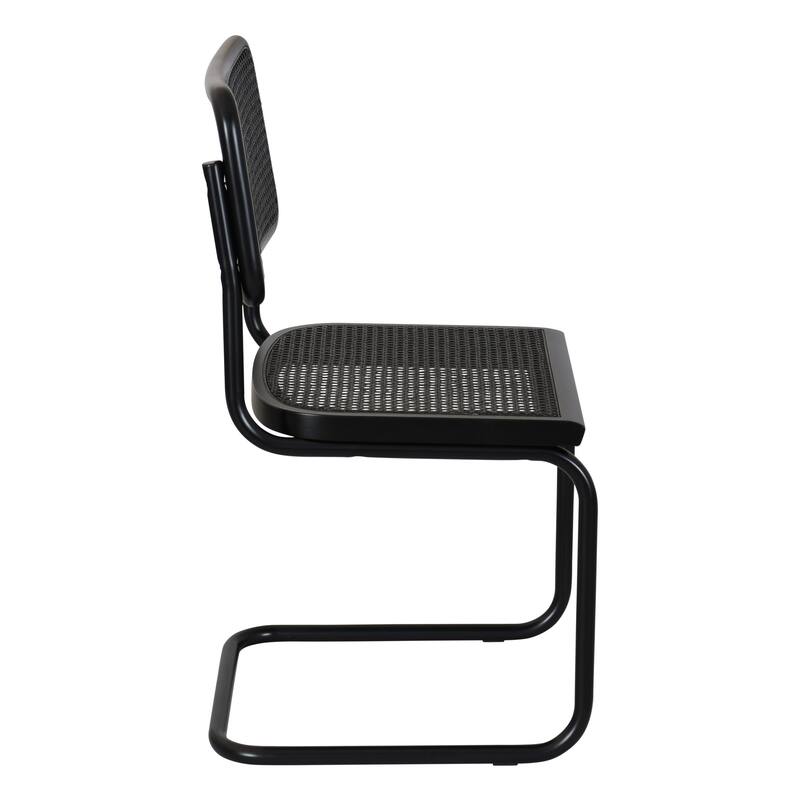 Breuer Chair Company Marcel Breuer Cesca Cane Cantilever Side Chair w/ Black Steel Frame (Various Wood & Cane Colors)