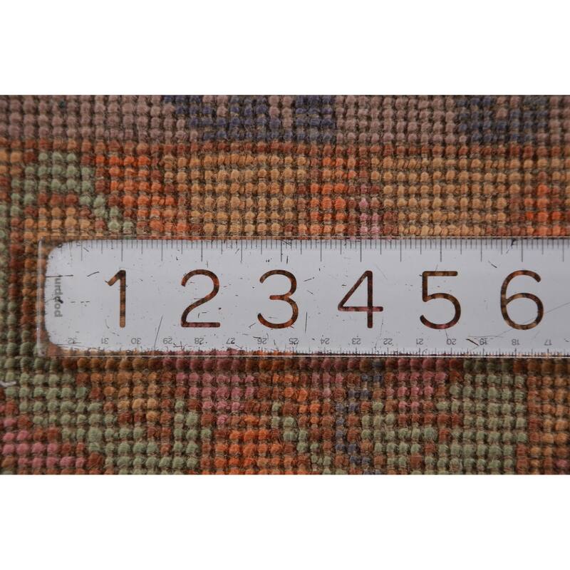 Hand Knotted Oriental 100% Wool Carpet Transitional Medallion Oranges & Rust Oushak Area Rug - 7' 0'' X 4' 0''