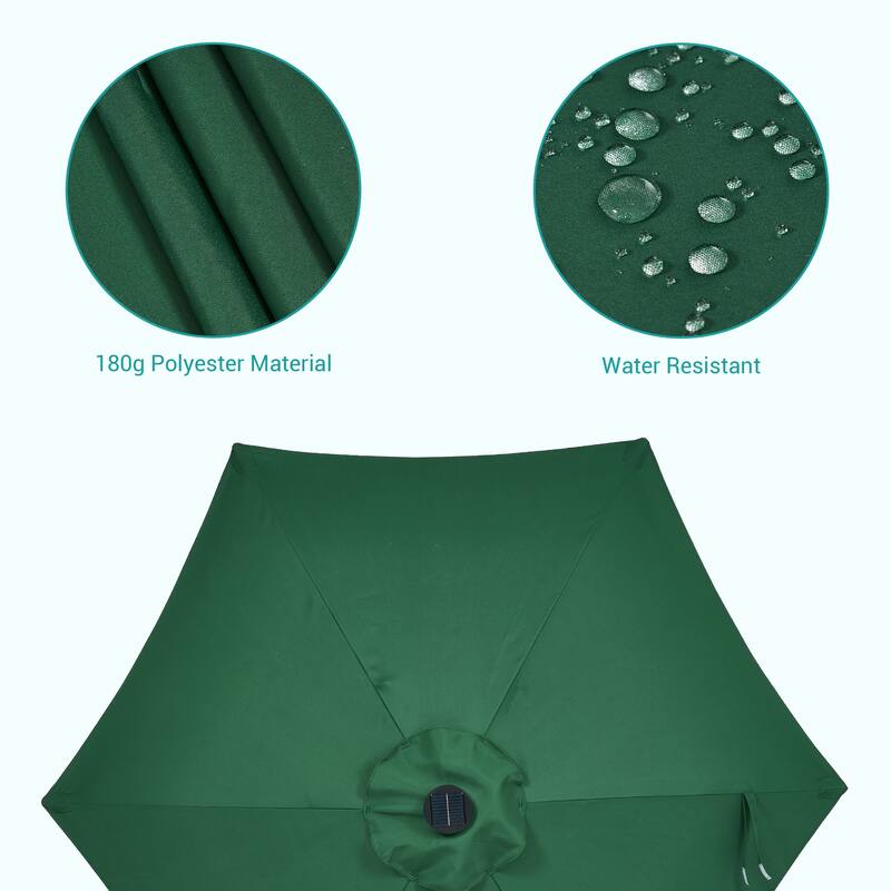 BONOSUKI 7.5ft LED Patio Umbrella Table Umbrellas,with Tilt and Crank