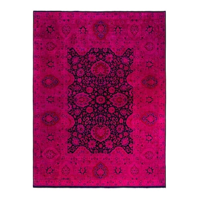 Fine Vibrance One-of-a-Kind Hand-Knotted Area Rug - Pink, 9' 1" x 11' 10" - 9' 1" x 11' 10"
