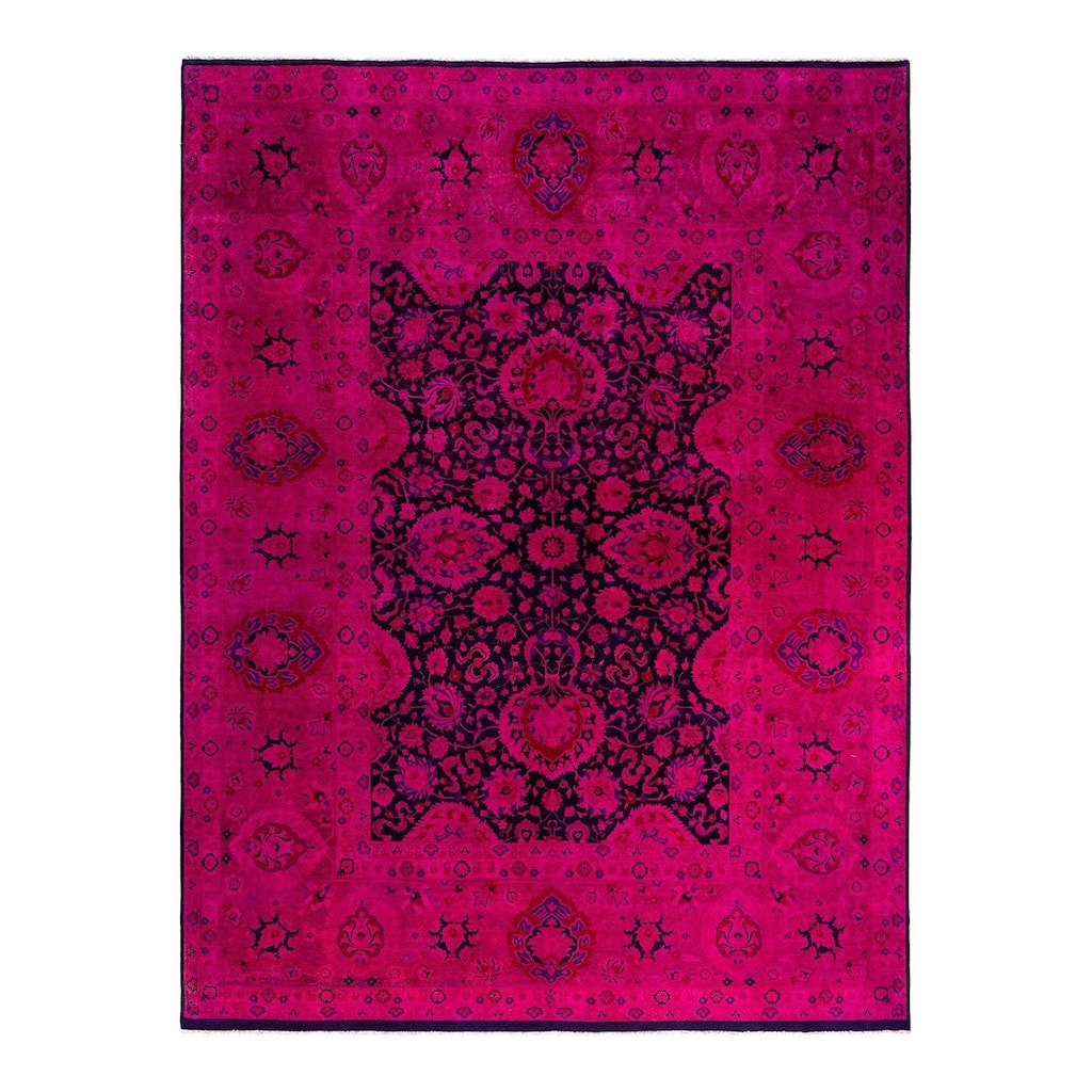 Fine Vibrance One-of-a-Kind Hand-Knotted Area Rug - Pink, 9' 1" x 11' 10" - 9' 1" x 11' 10"