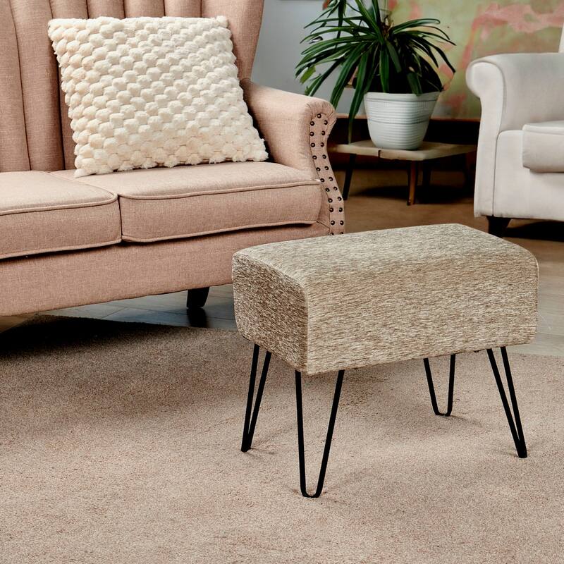 Jacquard Chenille Ottoman