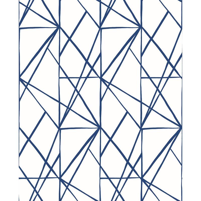 NextWall Quartz Geo Peel and Stick Wallpaper - 20.5 in. W x 18 ft. L - Navy Blue