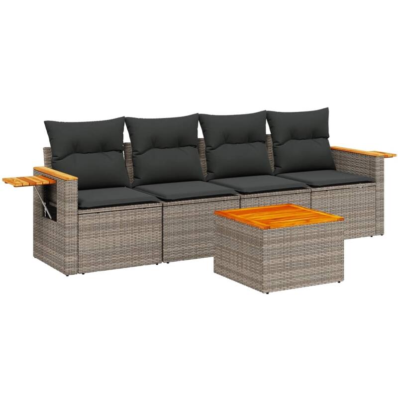 vidaXL Garden Sofa Set Grey - 21.7 x 21.7 x 14.6
