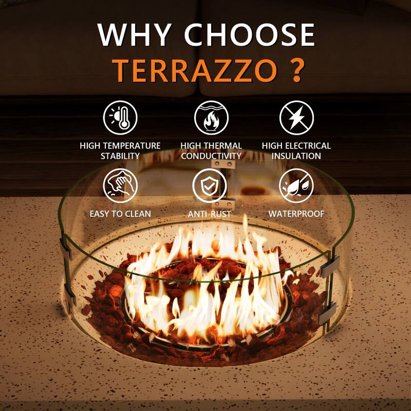 COSIEST Outdoor 42-inch Rectangular Propane Fire Pit Table