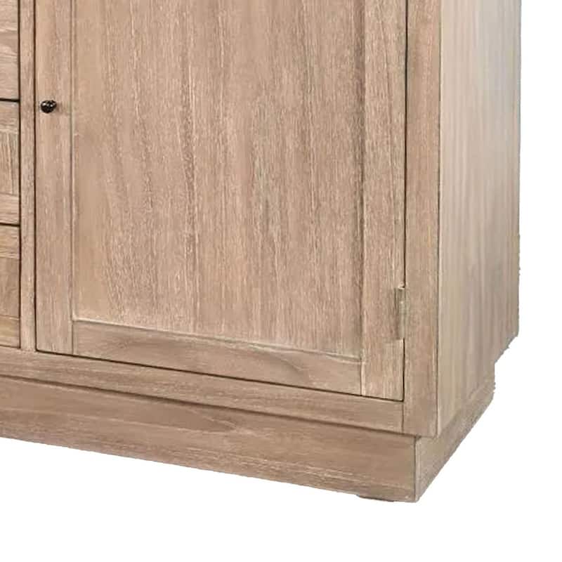 Dilly Sideboard Buffet Cabinet, 60 Inch, 4 Drawers 2 Doors, Gray Top