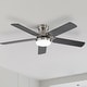 preview thumbnail 119 of 199, 42“/52"/60"/48" Noiseless Walnut Wood Ceiling Fan with Remote Control, Integrated Light Optional 42"-Silver and Black & Brown Two-Sided Blades