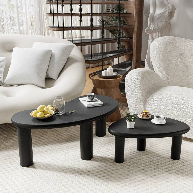Scandinavian Solid Wood Nesting Coffee Tables - Nested Design - 48*25