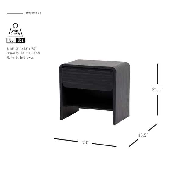 NPD Furniture Delmare KD Side/ End Table with 1 Drawer - Bed Bath ...