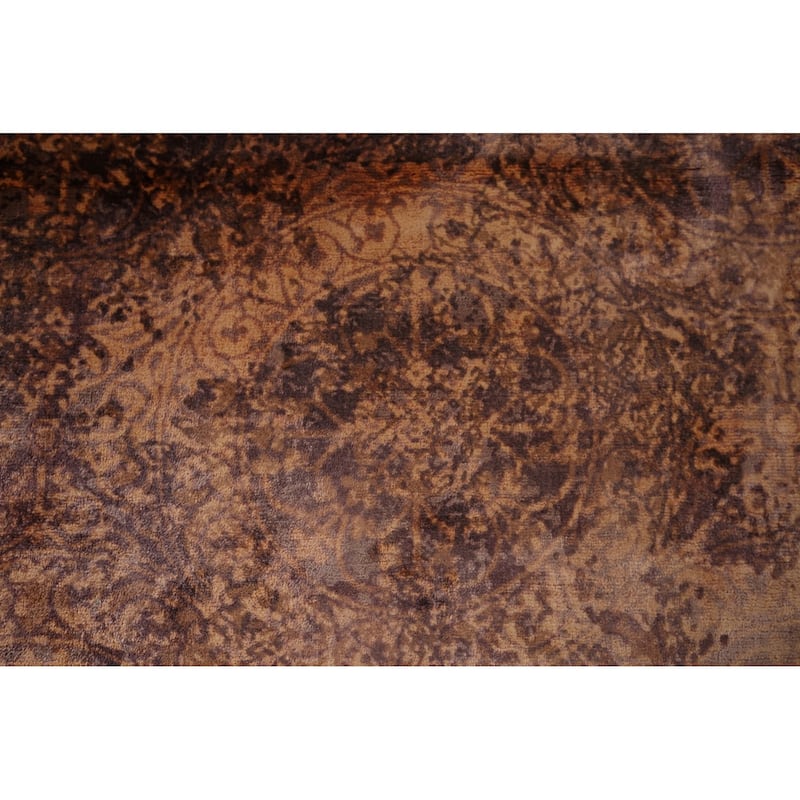 Abstract Indian Area Rug Hand-Knotted Wool Carpet - 8'2"x 11'5"