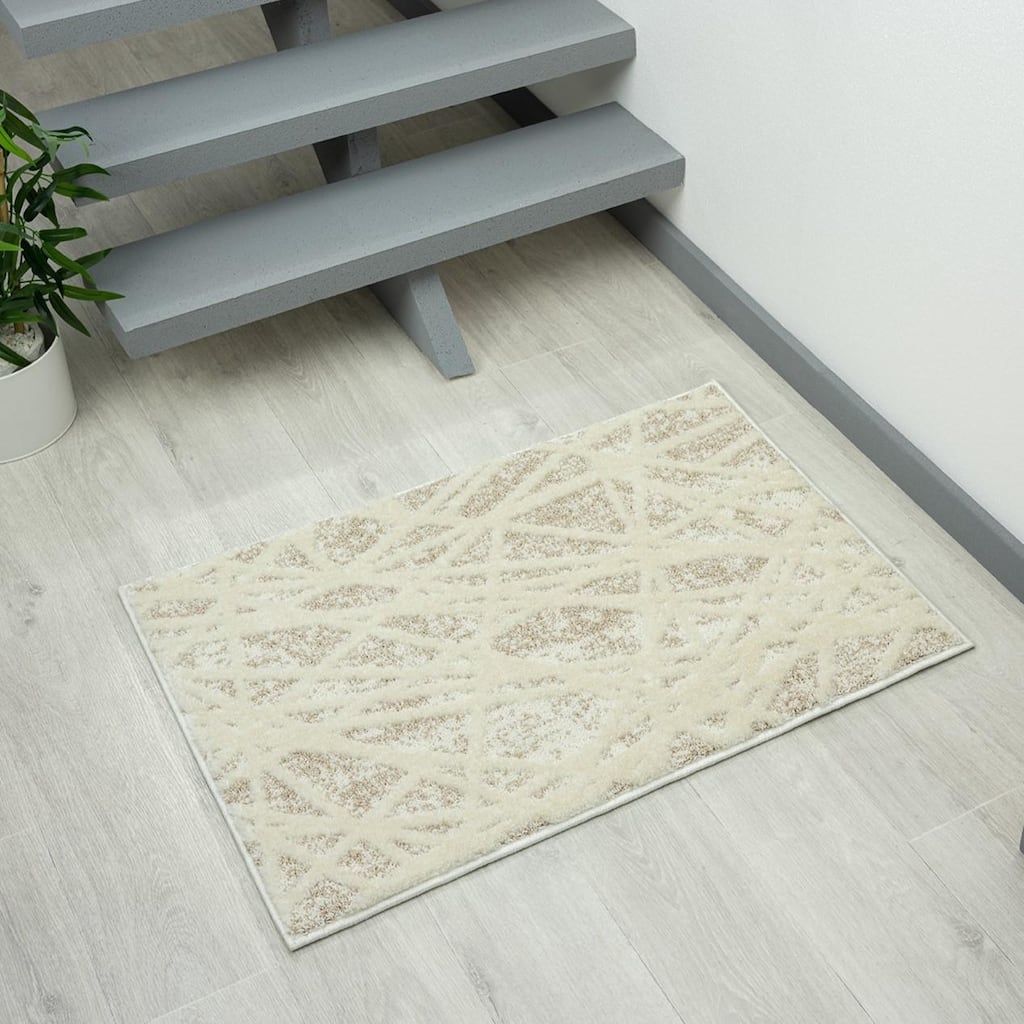 Luxe Weavers Geometric Abstract Lines Area Rug