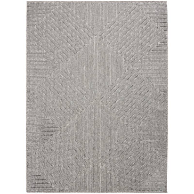 Nourison Palamos Textured Geometric Stripes Indoor/ Outdoor Area Rug