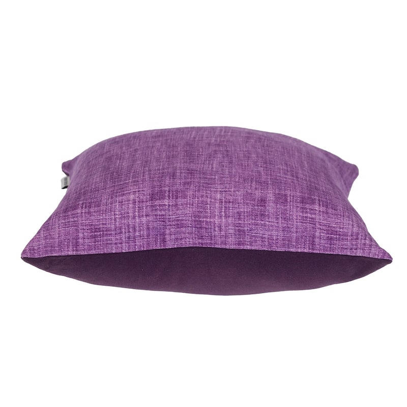 HomeRoots 18" Purple Weave Cotton Throw Pillow