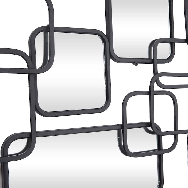 Metal Geometric Wall Mirror - Black - CosmoLiving by Cosmopolitan
