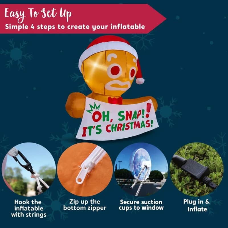 Oh Snap Gingerbread Man Inflatable