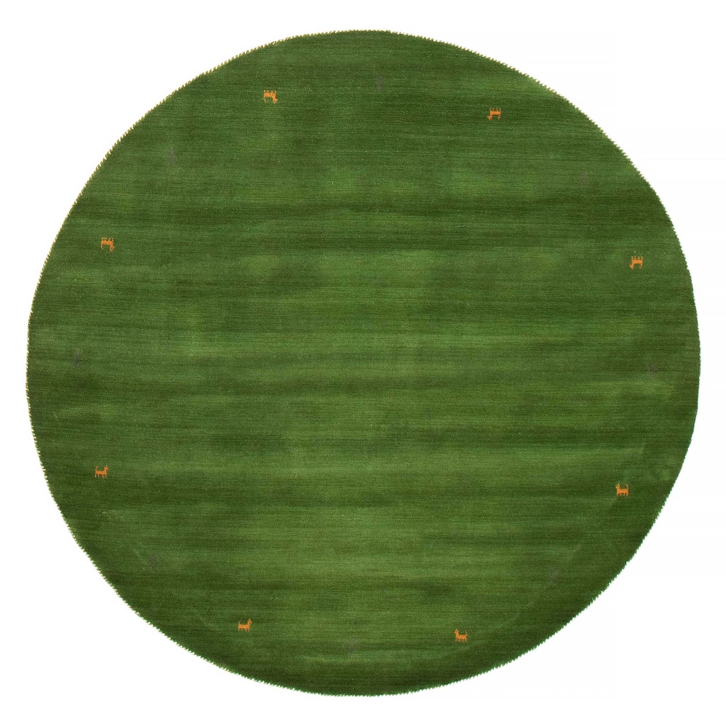 Kashkuli Gabbeh Green Rug 6'7" x 6'7" - 6'7 x 6'7