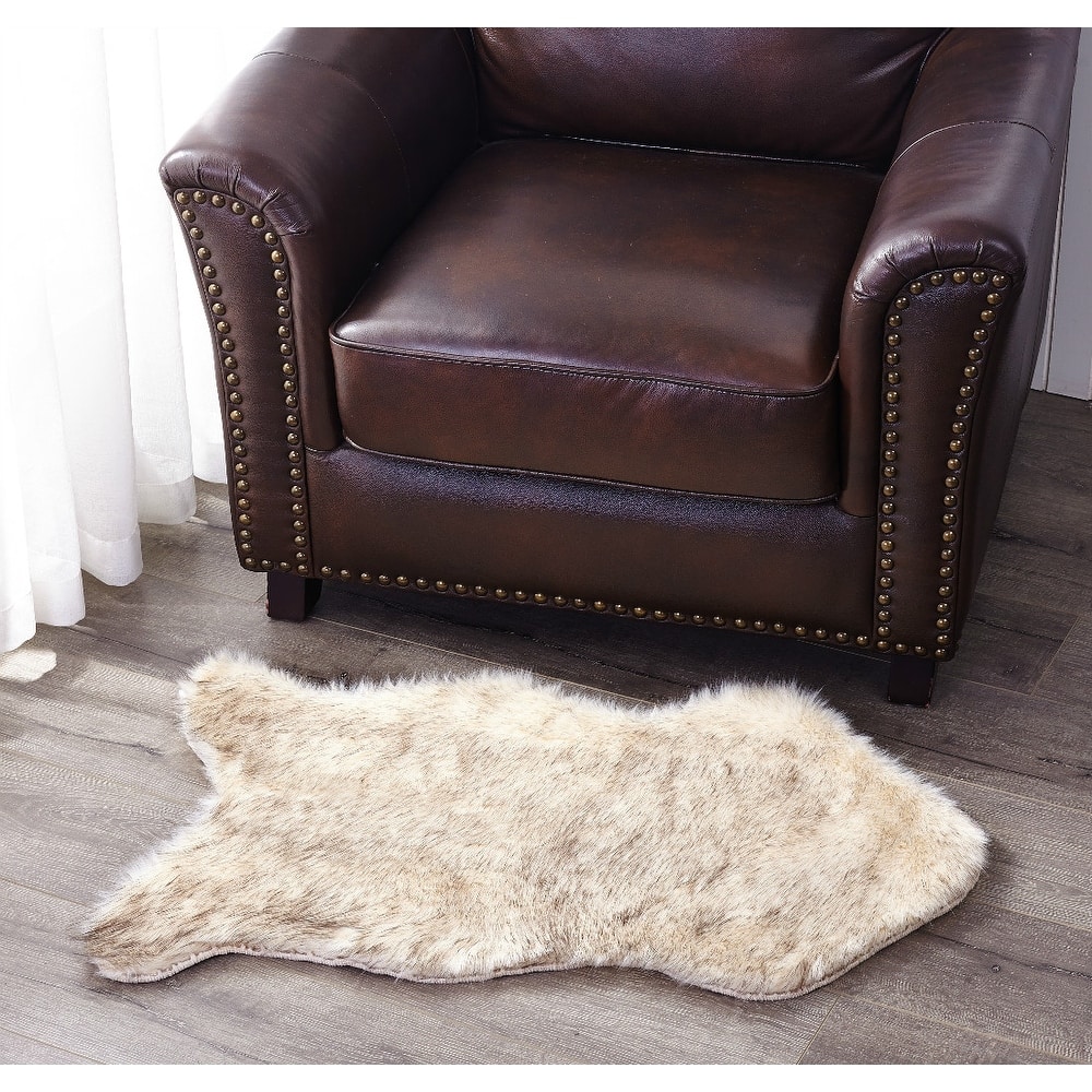 Serenta Shag Sheepskin Silky FauxFur Area Rug Sofa Decor - 24" x 36" - 24" x 36"