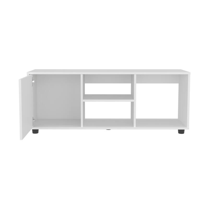 TV Stand for 55 Inch Screens with Storage Shelves and Door Modern Design
