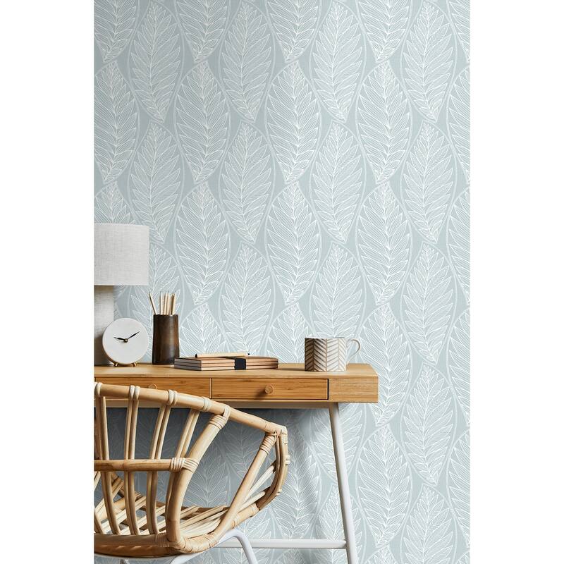 Seabrook Designs Kira Leaf Husk Unpasted Wallpaper