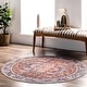 preview thumbnail 14 of 117, Brooklyn Rug Co Camila Faded Medallion Fringe Area Rug 5' Round - Blue