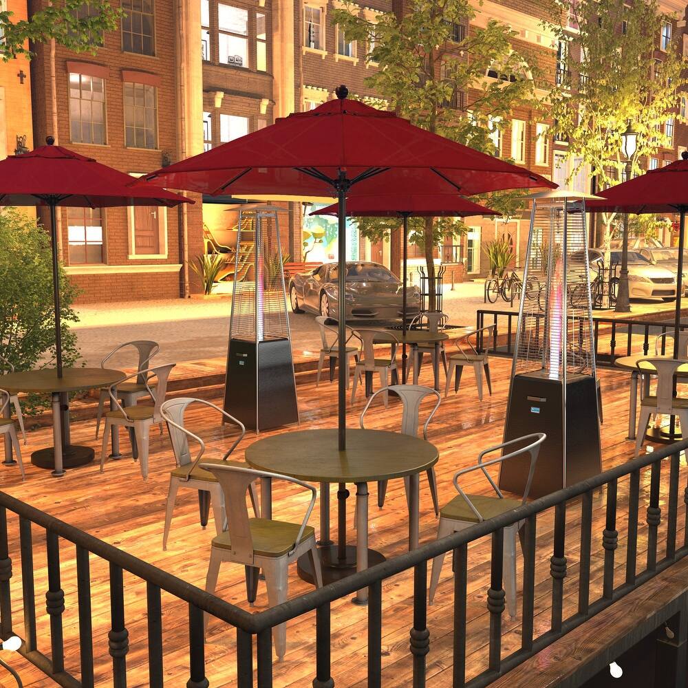 California Umbrella 7.5' Venture Series Patio Umbrella, Bronze Aluminum Pole Fiberglass Ribs Push Lift, Olefin Royal Blue