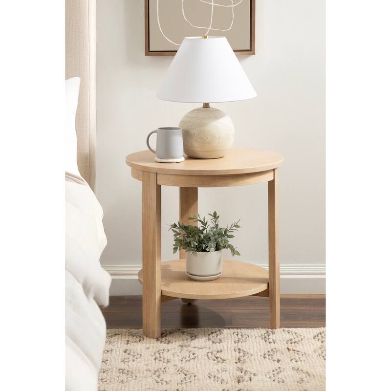 Kate and Laurel Foxford Round Wood Side Table