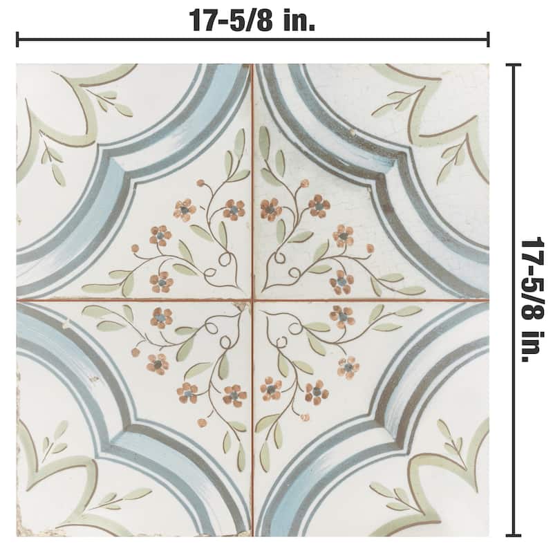 Merola Tile Kings Original Nijar 17-5/8" x 17-5/8" Ceramic Floor and Wall Tile