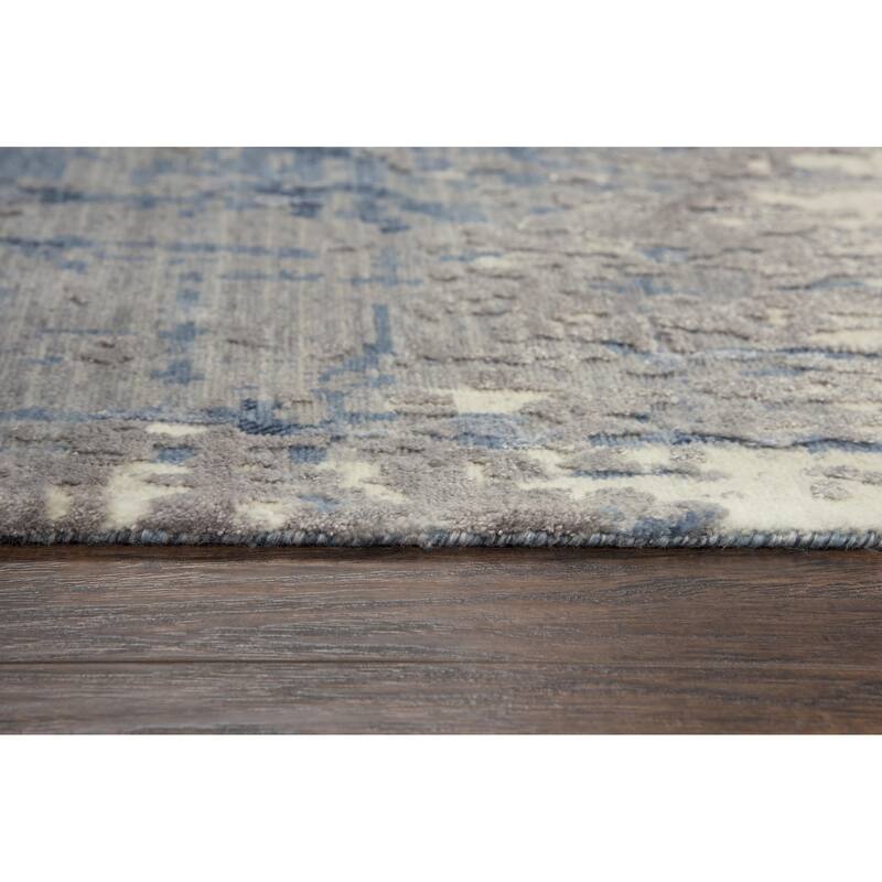 Alora Decor Radiant Abstract Distressed Wool Blend Rug