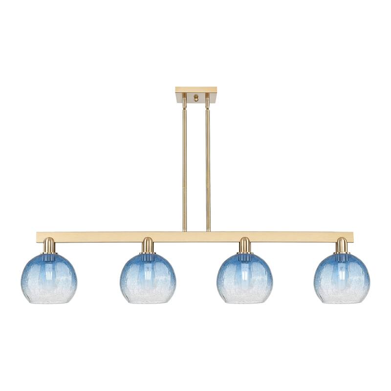 Innovations Lighting 716-4I-12-48 Brookhaven Globe Linear Brookhaven - Champagne Bronze / Sapphire Blue