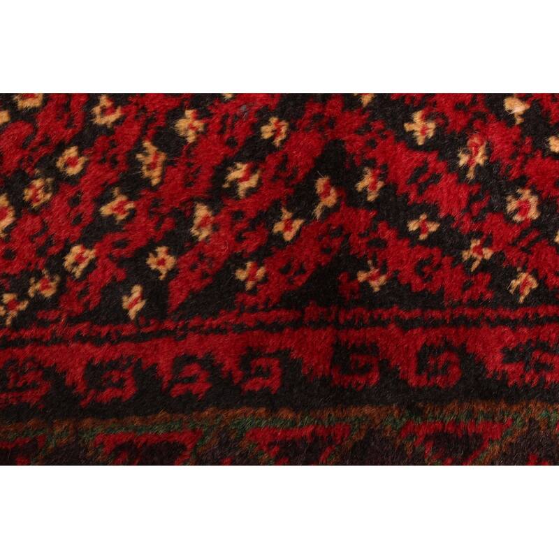 ECARPETGALLERY Hand-knotted Teimani Red Wool Rug - 2'9 x 4'5