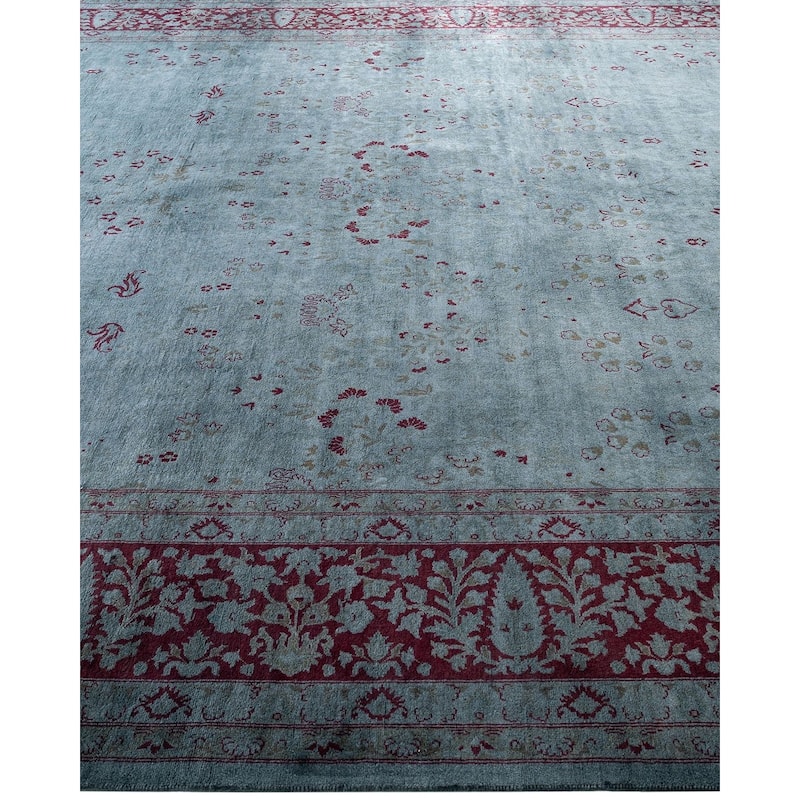 Fine Vibrance One-of-a-Kind Hand-Knotted Area Rug - Gray, 9' 2" x 12' 5" - 9' 2" x 12' 5"