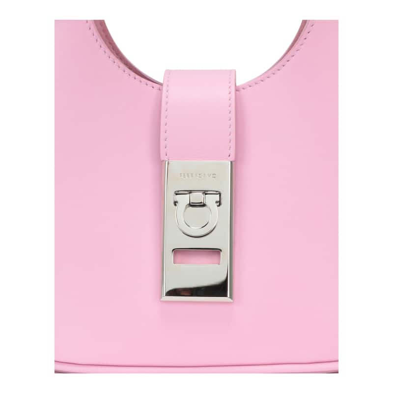Ferragamo Archive Gancini Leather Hobo Bag