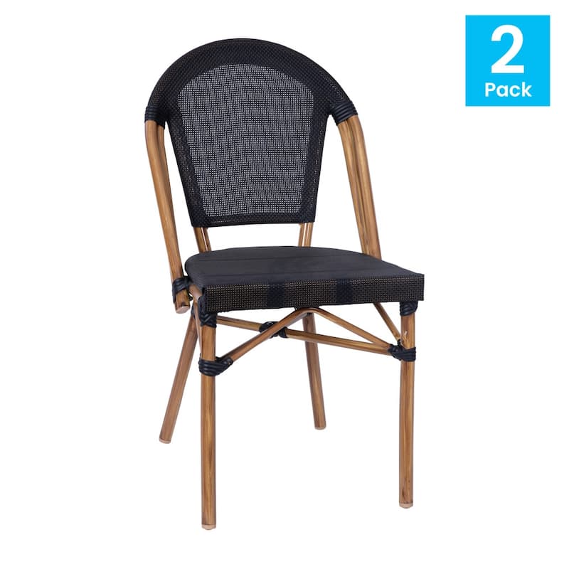 Stacking Bistro Chair with Metal Frame