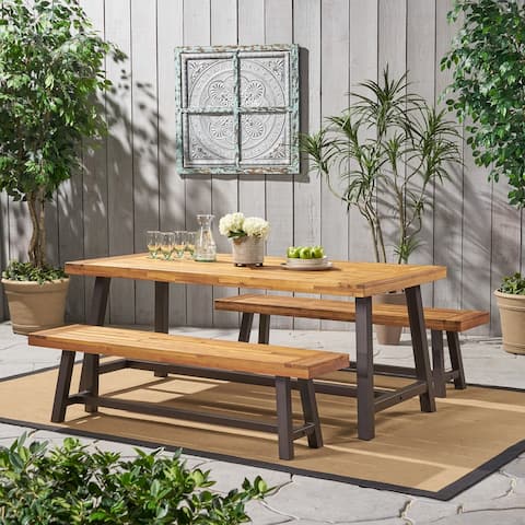 Carlisle Acacia Outdoor 3-piece Dining Set by Christopher Knight Home