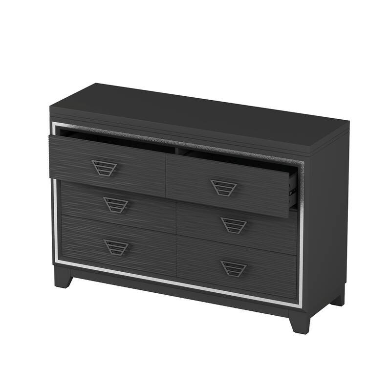 Storage Cabinet with 6 Drawers and Metal Handle