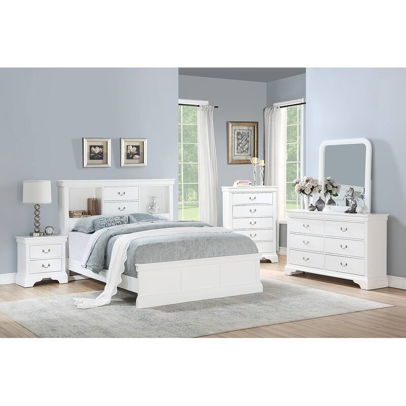 Contemporary Style,Bedroom Tall Chest Of Five Drawers,Solid Wood Storage Shelves,Sturdy Construction