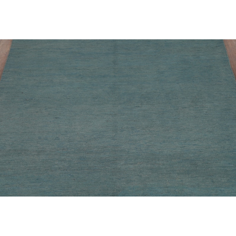 Modern Blue Gabbeh Oriental Area Rug Handmade Wool Carpet - 4'10" x 6'6"