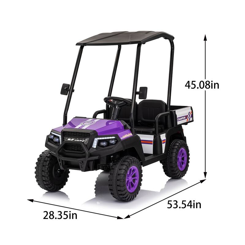 24V Kids Electric Ride-On Track with Dual Seats, Remote Control, Bluetooth Audio, and 4-Wheel Suspension