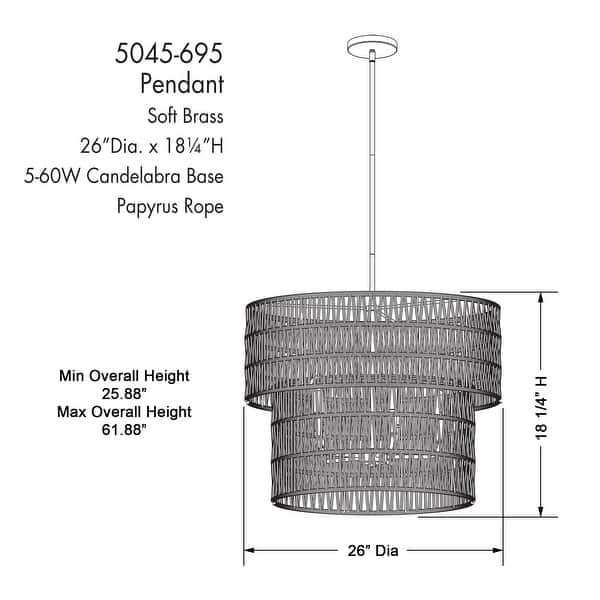 Minka Lavery 5045 Bungalow Heaven 5 Light 26" Wide Multi Light Pendant