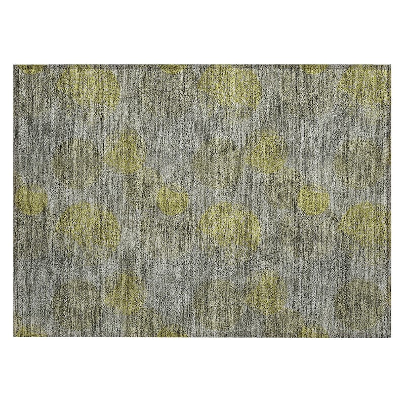 Machine Washable Indoor/ Outdoor Boho Sphere Chantille Rug