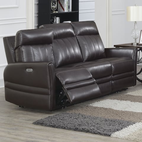 Colfax Power Reclining Top Grain Leather Sofa by Greyson Living