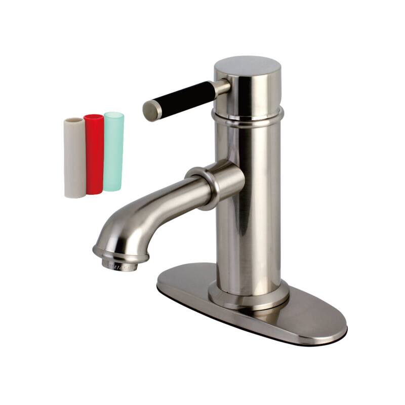Kingston Brass Kaiser 1.2 GPM Single Hole Bathroom Faucet with Pop-Up - Brushed Nickel